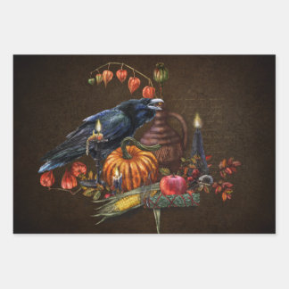 Witches Samhain And Thanksgiving Rituals Wrapping Paper Sheet