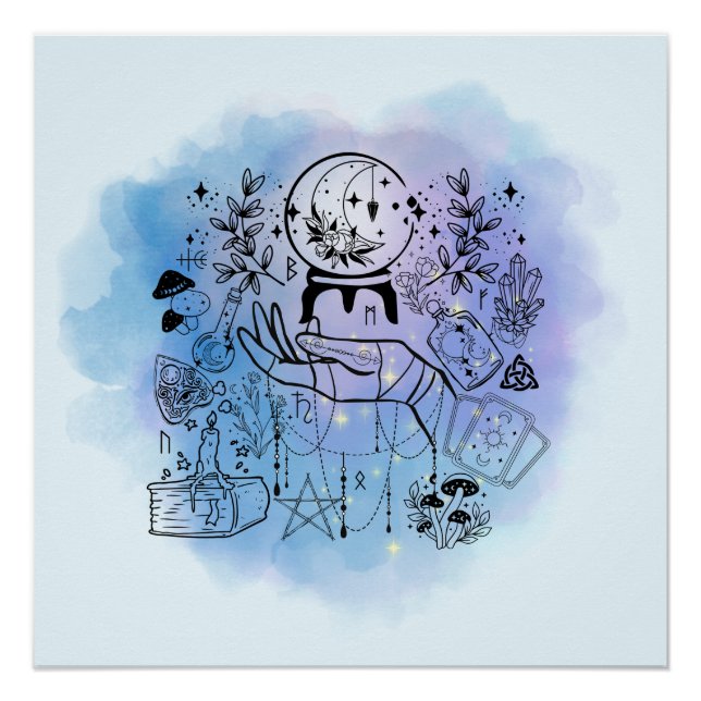 Witches' Sight: Mystical Visionary Design Poster (Front)