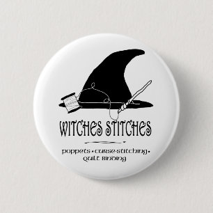 Witches Stitches Button
