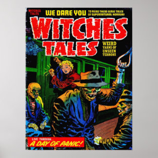 WITCHES TALES Cool Vintage Comic Book Cover Art Poster