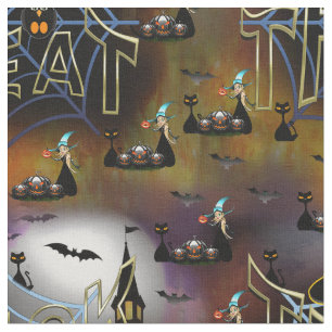 Witches, Vampires & Fire Haunted Ghoulish backdrop