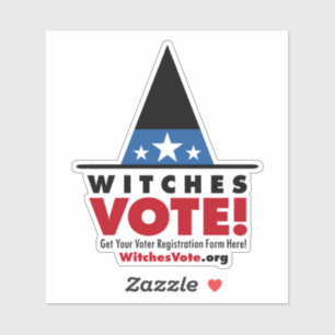 Witches Vote! Removable Vinyl Decal for Witch Shop