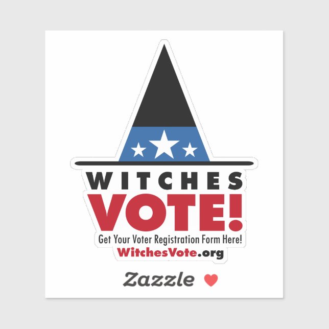 Witches Vote! Removable Vinyl Decal for Witch Shop (Sheet)