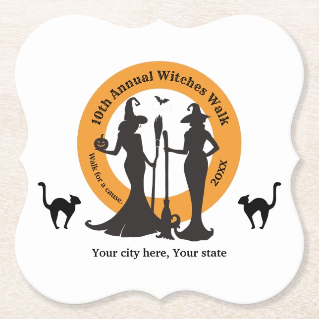 Witches Walk Event Paper Coasters (Front)