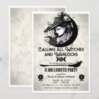 Witches & Warlocks Vintage Witch Halloween Party