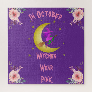 Witches Wear Pink In October Thunder_Cove Jigsaw Puzzle
