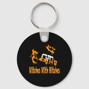 Witches With Hitches Camping Fun Halloween Key Ring