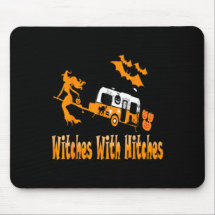 Witches With Hitches Camping Fun Halloween Mouse Mat