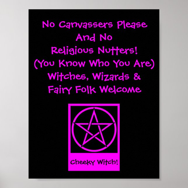 Witches Wizards and Fairy Folk Welcome Poster (Front)