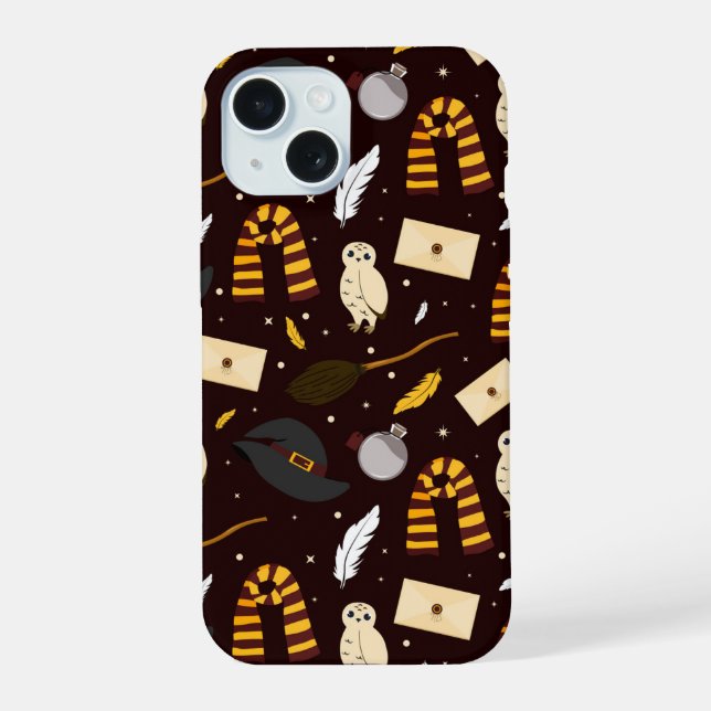 Witches, Wizards & Magic Pattern iPhone 15 Case (Back)