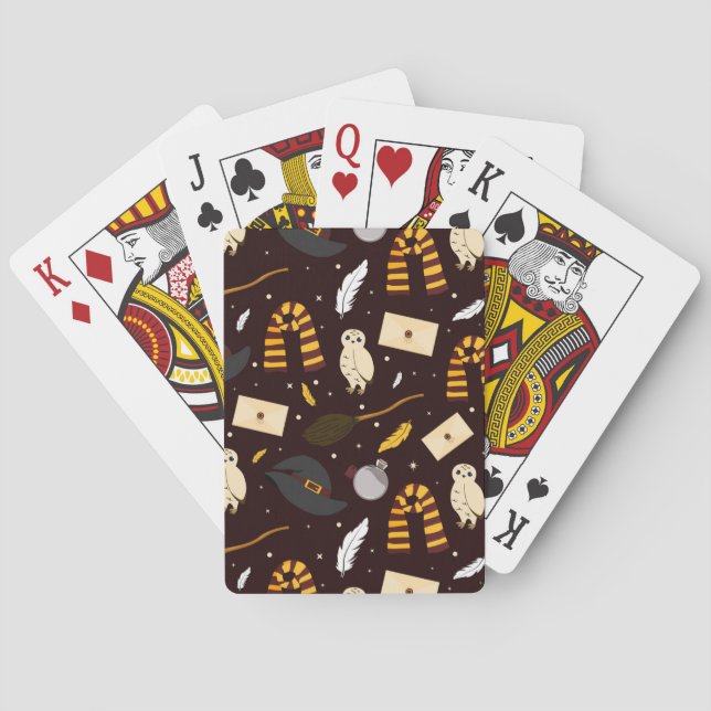 Witches, Wizards & Magic Pattern Playing Cards (Back)