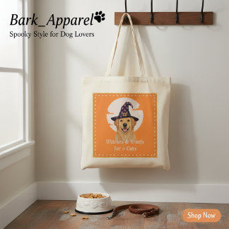 Witches & Woofs for a Cure Halloween Tote Bag