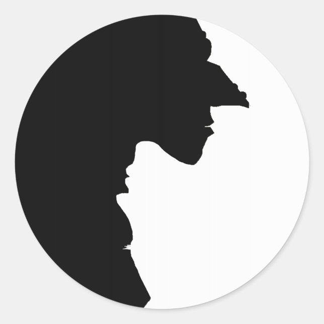 Witches Yin Yang Classic Round Sticker (Front)