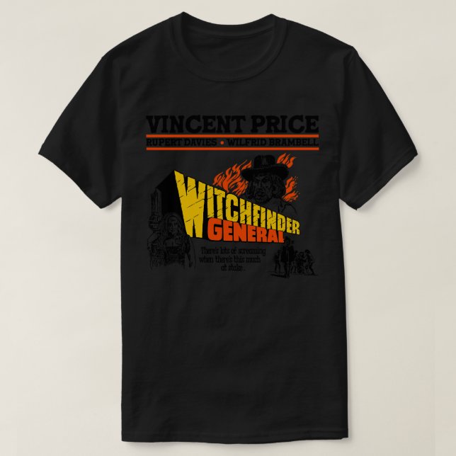 Witchfinder General Vincent Price Folk Horror T-Shirt (Design Front)
