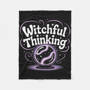 Witchful Thinking Crystal Ll Halloween Vibes 1 Fleece Blanket