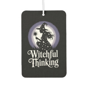 Witchful Thinking Halloween Girl T-shirt Car Air Freshener