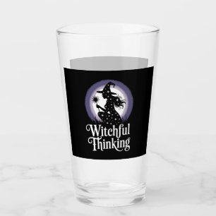Witchful Thinking Halloween Girl T-shirt Glass