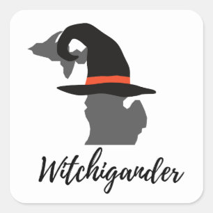 Witchigander - Michigan Witch Square Sticker
