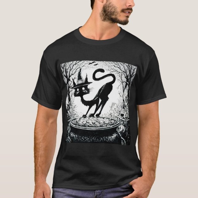 Witching Cat T-Shirt (Front)
