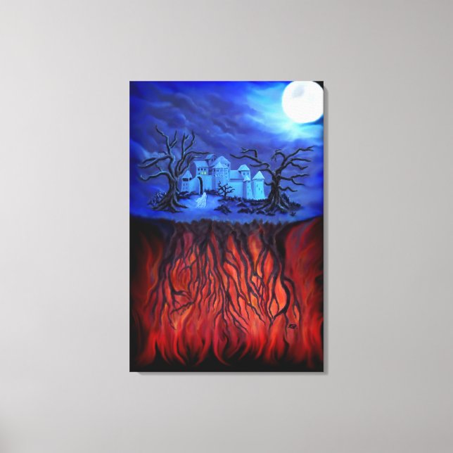 Witching hour, between Heaven and Hell Canvas Print (Front)