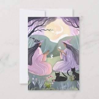 Witching Hour Cats Thank You Card
