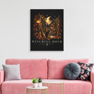 Witching Hour Gothic Halloween Witch Canvas Print
