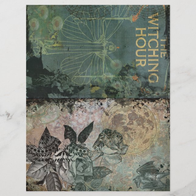 Witching Hour Mystical Collage Journal Paper (Front)