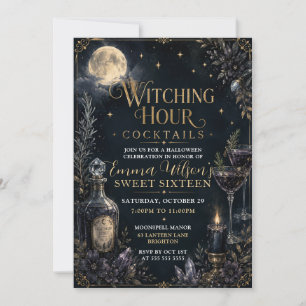 Witching Hour Sweet Sixteen Party Invitation