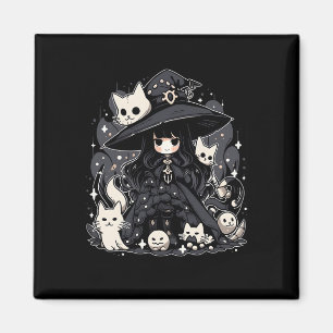 Witching Hour Trendy Halloween Graphic Design Magnet