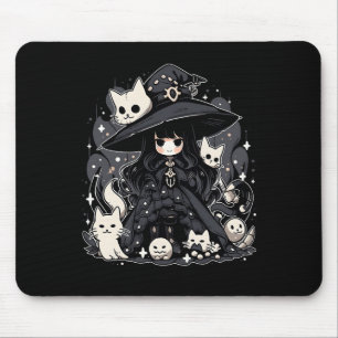 Witching Hour Trendy Halloween Graphic Design Mouse Mat