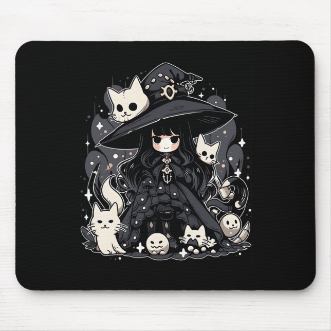 Witching Hour Trendy Halloween Graphic Design  Mouse Mat (Front)