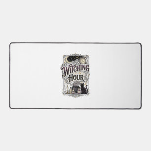 Witching Hour Vintage Engraving Witchy Design_1 Desk Mat