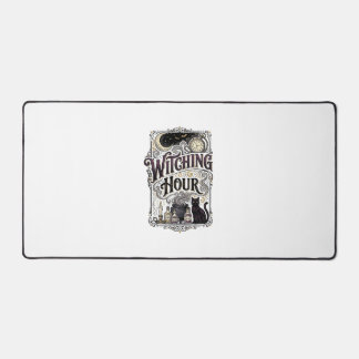 Witching Hour Vintage Engraving Witchy Design_1 Desk Mat