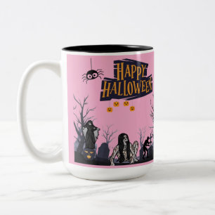 Witching Hour Whispers light pink Two-Tone Coffee Mug
