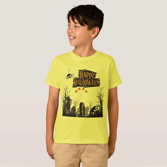 Witching Hour Whispers yellow T-Shirt (Front Full)