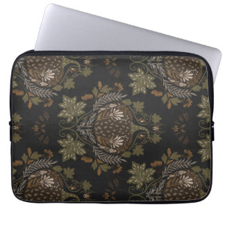Witching Vine Folkloric Halloween Pumpkin Pattern Laptop Sleeve