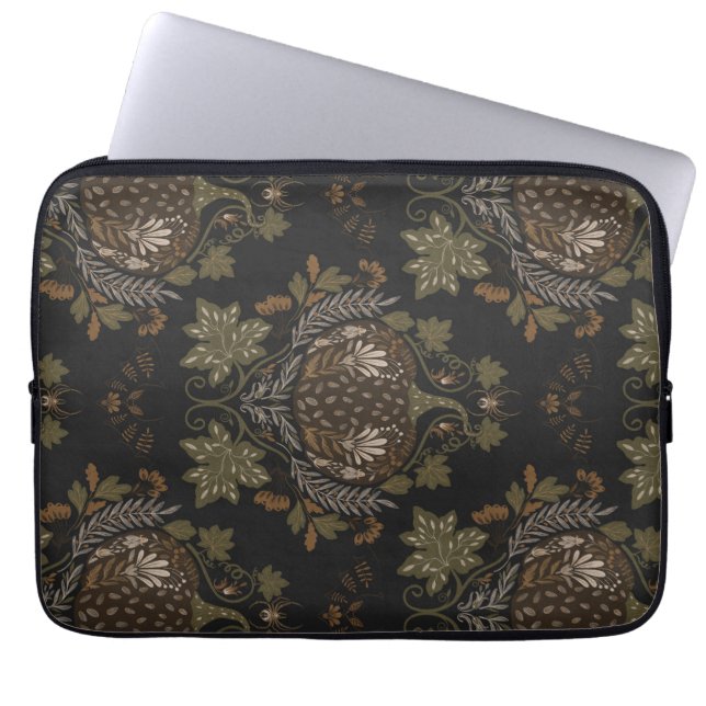 Witching Vine Folkloric Halloween Pumpkin Pattern  Laptop Sleeve (Front)