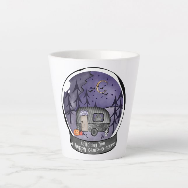 Witching You A Happy Camp-O-Ween Latte Mug (Front)