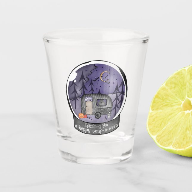 Witching You A Happy Camp-O-Ween Shot Glass (Front)