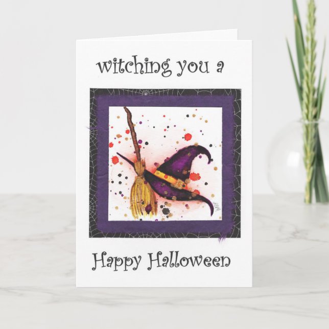 Witching You a Happy Halloween Card (Front)