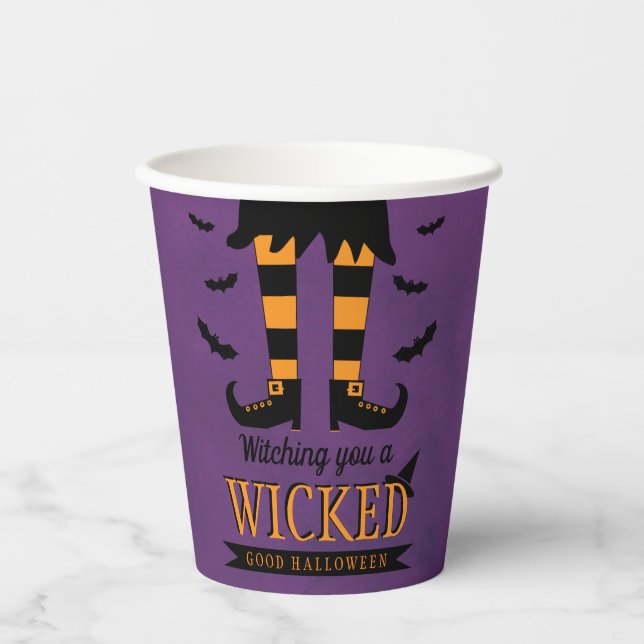 Witching You A Wicked Good Halloween Paper Cups (Front)