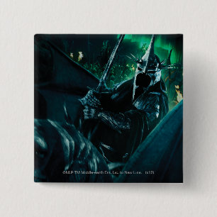 Witchking with sword 15 cm square badge