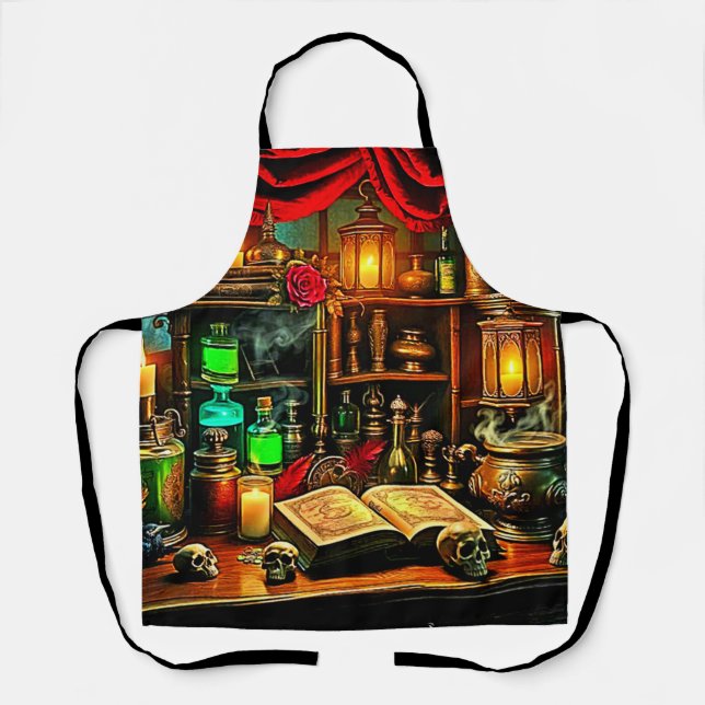 Witch's Altar Mystical Night Brew Design Apron (Front)