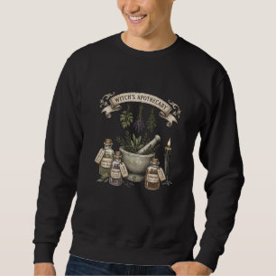 Witchs Apothecary Vintage Herb Mortar Pestle Kitch Sweatshirt