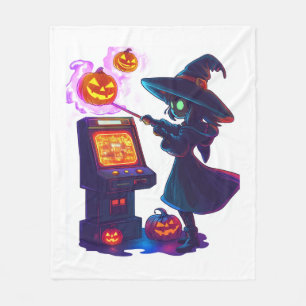 Witch's Arcade Night Fleece Blanket