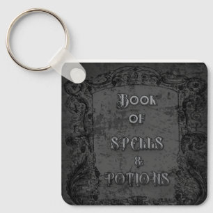 Witch's Book of Spells and Potions Key Ring