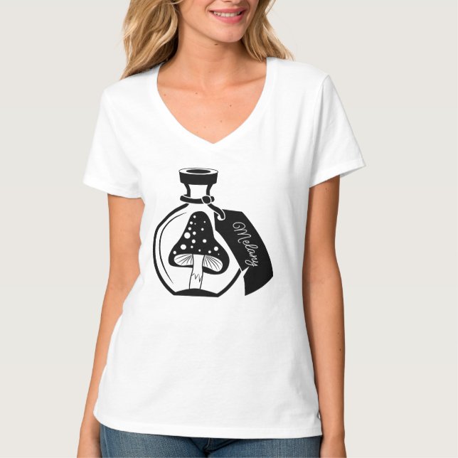 Witch's Brew and Mushrooms Personalised T-Shirt (Front)