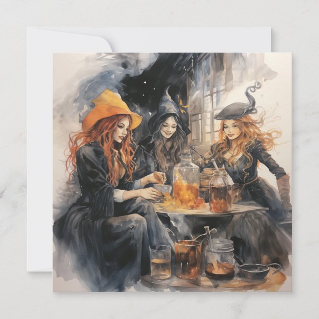 🔮🍹 "Witch's Brew & Crew" 🍹🔮 Invitation (Front)