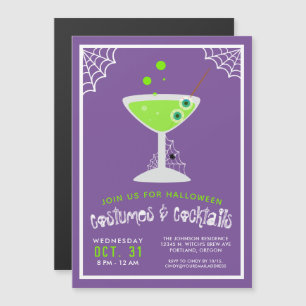 Witch's Brew Halloween Cocktail Costume Party Magnetic Invitation