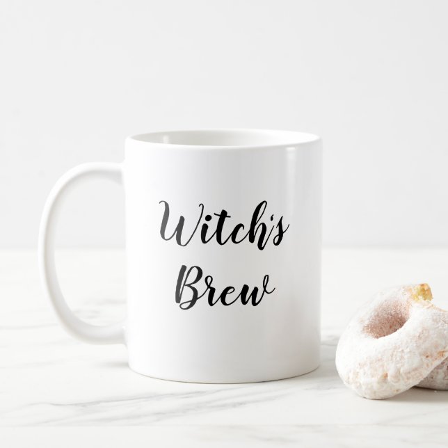 Witch's Brew Halloween Coffee Mug (With Donut)